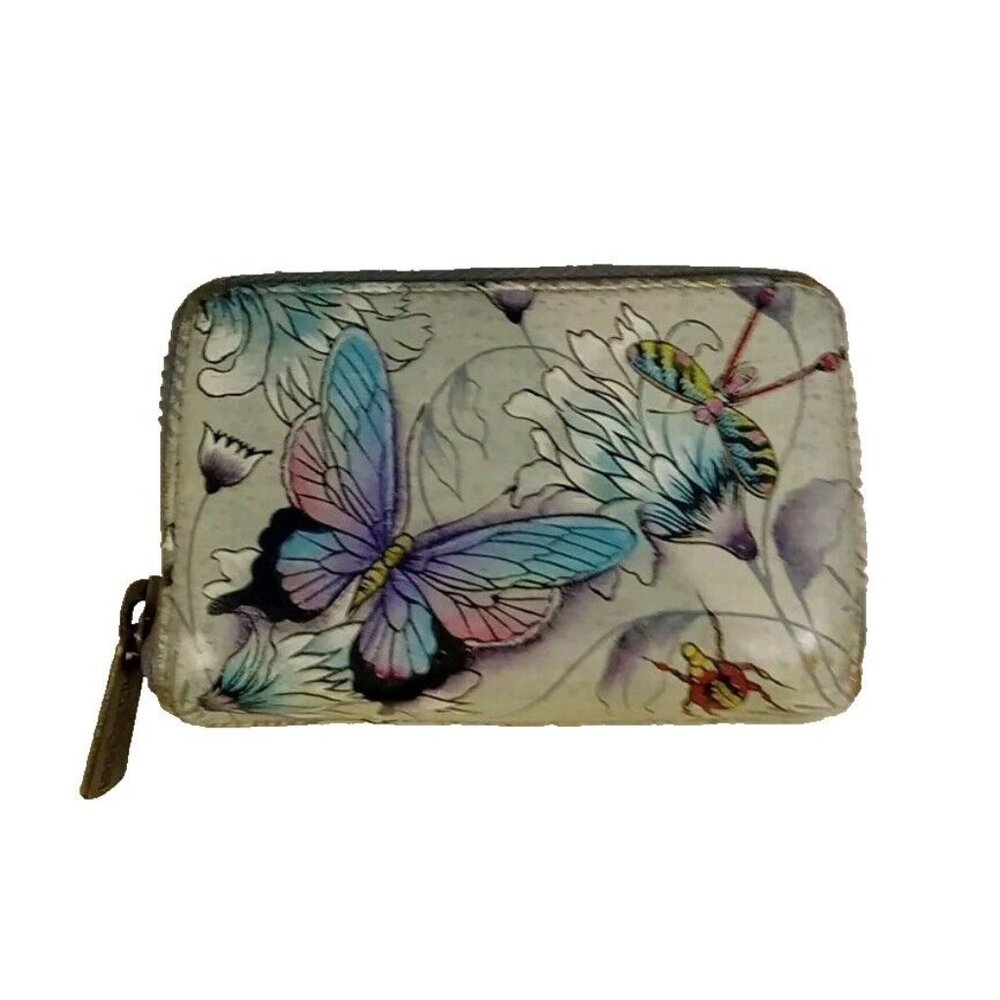 Butterfly Print Zip Wallet - Pastel Multi